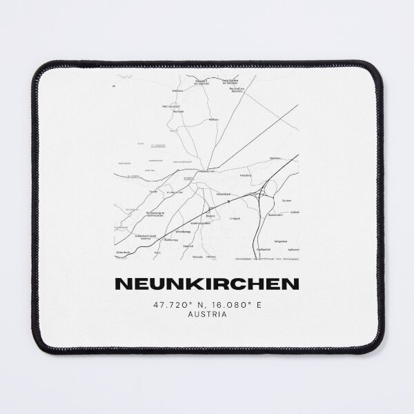 Item preview, Neunkirchen Map – Sleek Lower Austria Town Map Art designed and sold by RM-Journey.