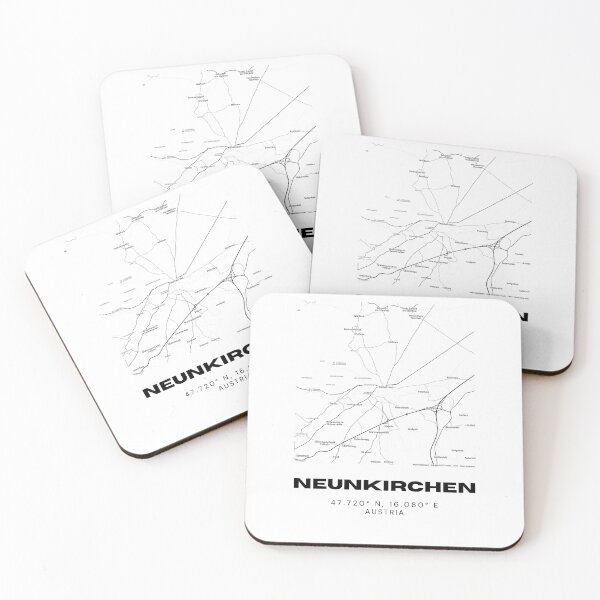 Item preview, Neunkirchen Map – Sleek Lower Austria Town Map Art designed and sold by RM-Journey.