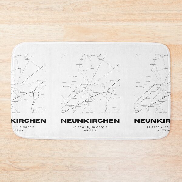 Item preview, Neunkirchen Map – Sleek Lower Austria Town Map Art designed and sold by RM-Journey.