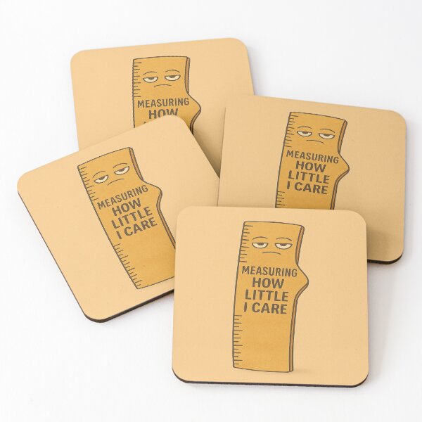 Item preview, Measuring How Little I Care – Sarcastic Ruler Sticker designed and sold by Neovibe Print.