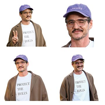 Artwork thumbnail, pedro pascal protect the dolls sticker pack by mymochimarket