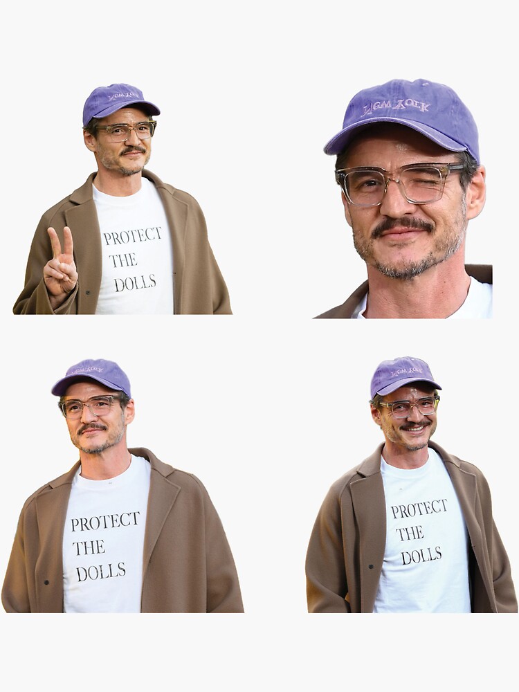 Thumbnail 3 of 3, Sticker, pedro pascal protect the dolls sticker pack designed and sold by mochimiya.