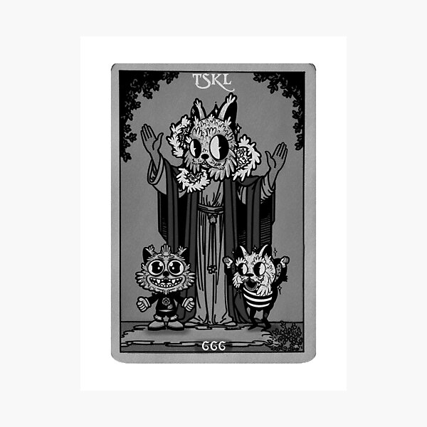 Item preview, Mystical Creatures on tarot card in old school tattoo style designed and sold by МАГАЗИН TSKL.