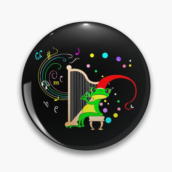 Artikelvorschau, Frohe Weihnachten Frosch spielt Harfe entworfen und verkauft von Shirley cute art .