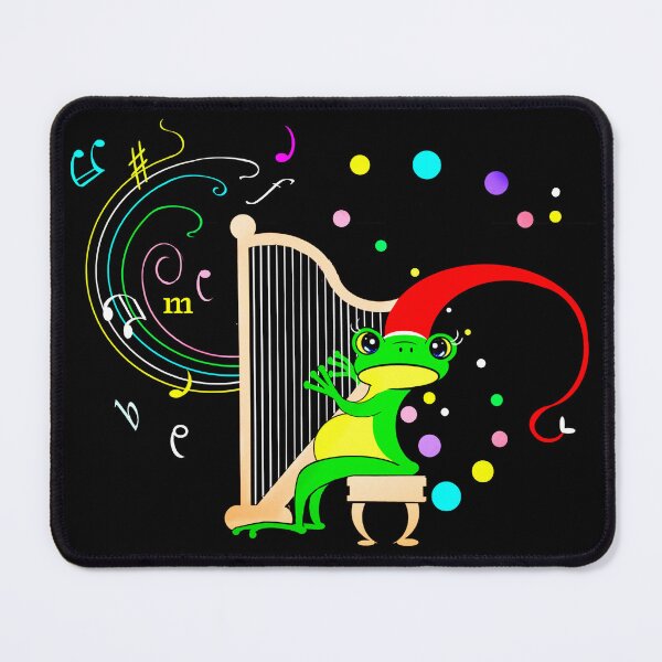 Item preview, Happy Christmas frog playing harp designed and sold by Shirley cute art .