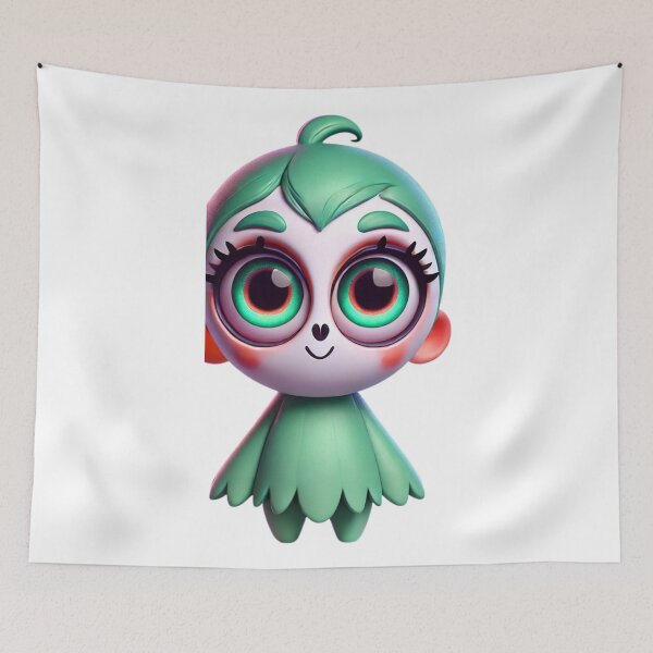 Item preview, Adorable Bogeyman Girl in Green designed and sold by Sillytoe.