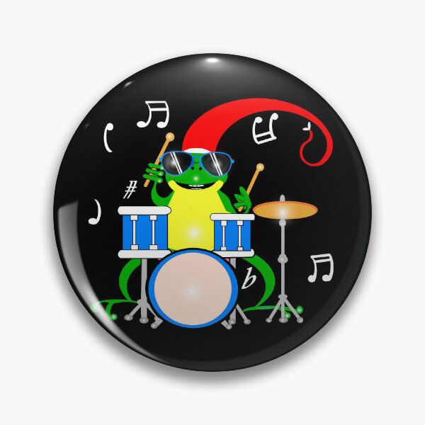 Artikelvorschau, Frohe Weihnachten Frosch spielt Schlagzeug entworfen und verkauft von Shirley cute art .