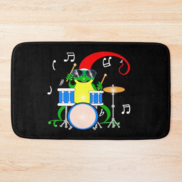 Item preview, Happy Christmas frog playing drums  designed and sold by Shirley cute art .