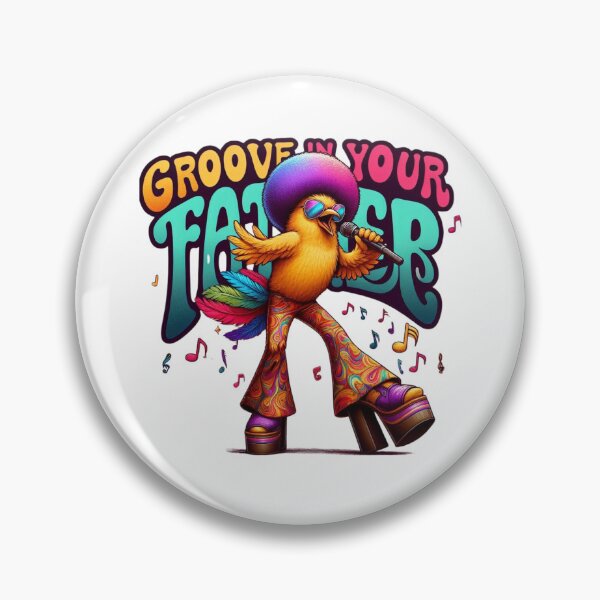 Item preview, Disco Bird Vibes – Retro Funky Bird Art for Music Lovers designed and sold by JenniferCreaArte .