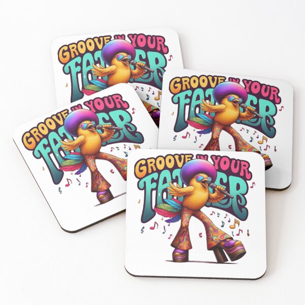 Item preview, Disco Bird Vibes – Retro Funky Bird Art for Music Lovers designed and sold by JenniferCreaArte .