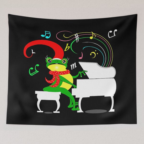 Item preview, Happy Christmas frog playing piano  designed and sold by Shirley cute art .