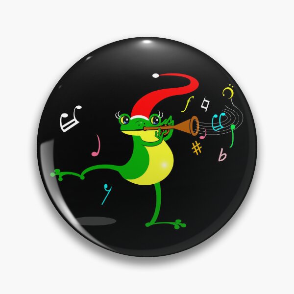 Artikelvorschau, Frohe Weihnachten Frosch spielt Trompete entworfen und verkauft von Shirley cute art .