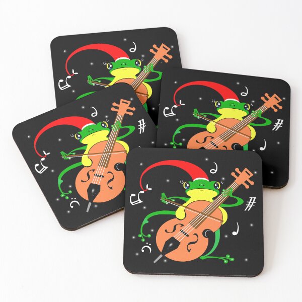 Item preview, Cute Christmas frog playing cello  designed and sold by Shirley cute art .