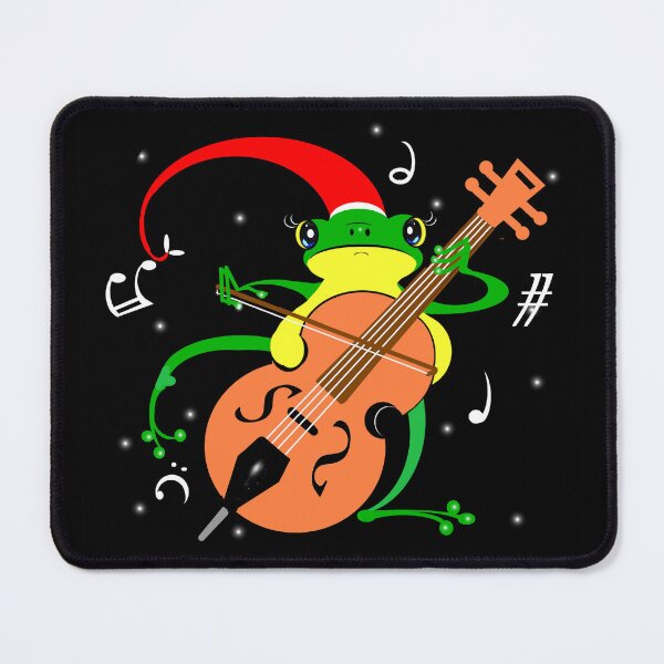 Item preview, Cute Christmas frog playing cello designed and sold by Shirley cute art .
