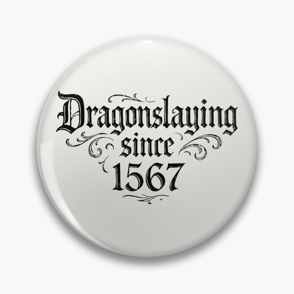 Item preview, Dragonslaying Since 1567 – Gothic Typographic Print #black designed and sold by SteadyRolling.