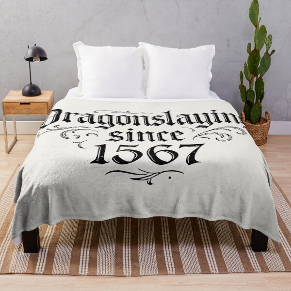 Item preview, Dragonslaying Since 1567 – Gothic Typographic Print #black designed and sold by SteadyRolling.