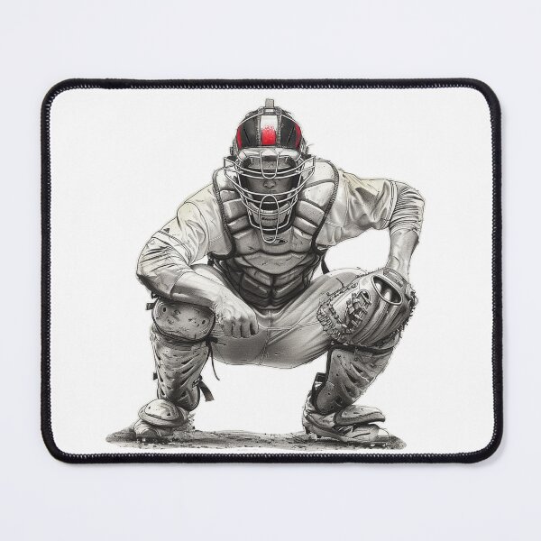 Item preview, Pencil Drawn Adult Catcher – Hand-Drawn Baseball Art Design designed and sold by mphgraffixx.