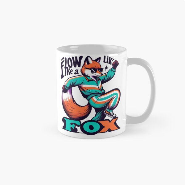 Item preview, Flow Like a Fox – Retro Style Dancing Fox Art designed and sold by JenniferCreaArte .