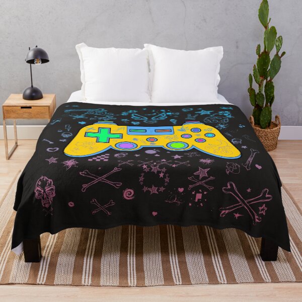 Item preview, colorful gamepad and sketches doodles drawings graphic artwork designed and sold by hayrpictures.