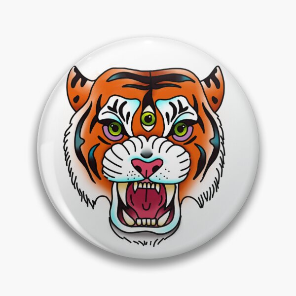 Item preview, Neotrad tiger  designed and sold by Sillysoybeantattoos.