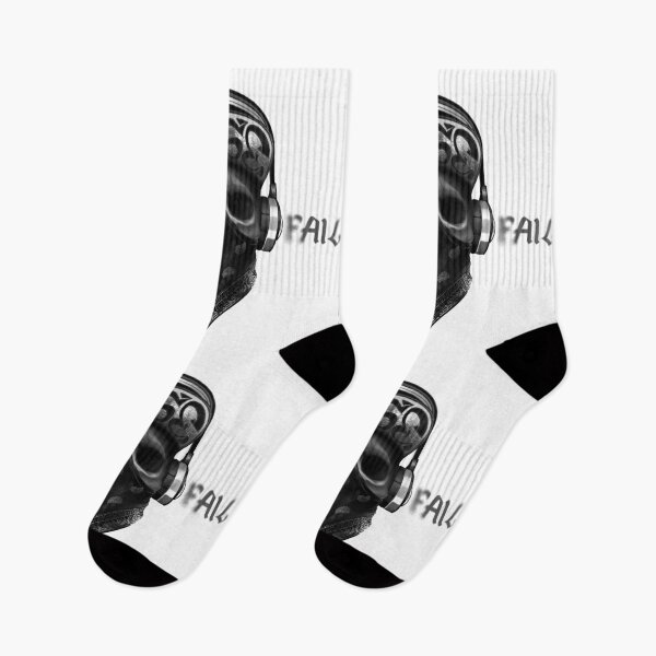 Item preview, epic fail -  black and white gangster skull illustration graphic artwork designed and sold by hayrpictures.