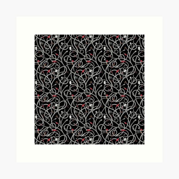 Vista previa del artículo con la obra «Victoria Contreras Flores WIRED BINDWEED (black)», diseñado y vendido por Victoria Contreras Flores.