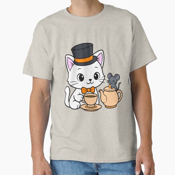 Item preview, Kitty Tea Party - White - Orange designed and sold by AngelMiette.