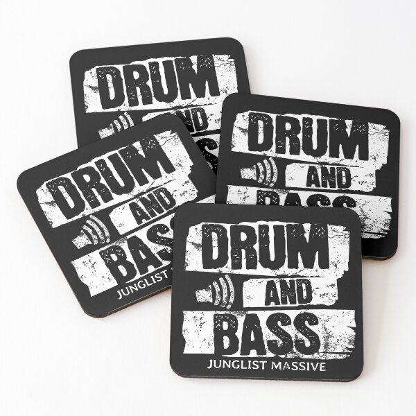 Item preview, DRUM AND BASS - Speaker Icon Print (White) designed and sold by Discothreadz.