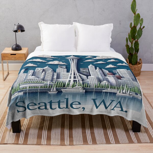 Item preview, A PAPER QUILL VERSION OF SEATTLE designed and sold by Foxlindesigns.