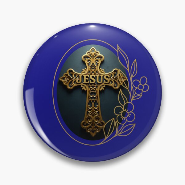 Item preview, Fancy Gold Cross with Jesus Across It, John 3:16 designed and sold by Scripture66.