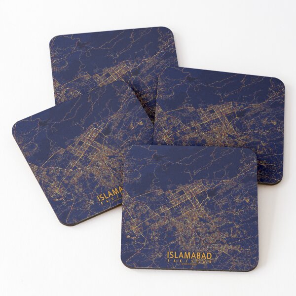 Item preview, Islamabad, Pakistan Map - City At Night designed and sold by deMAP.