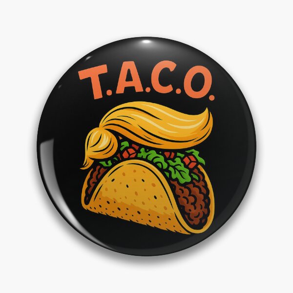 Vista previa del artículo con la obra «T.A.C.O. – Trump siempre se acobarda | Diseño de sátira política», diseñado y vendido por GiftedExplorer.