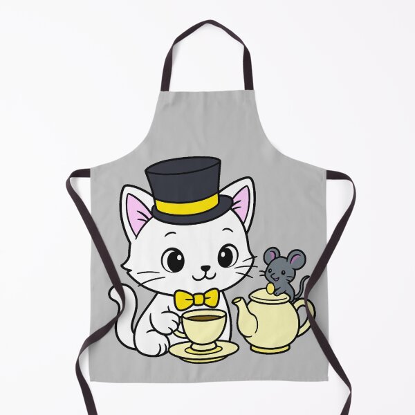 Item preview, Kitty Tea Party - White - Yellow designed and sold by AngelMiette.