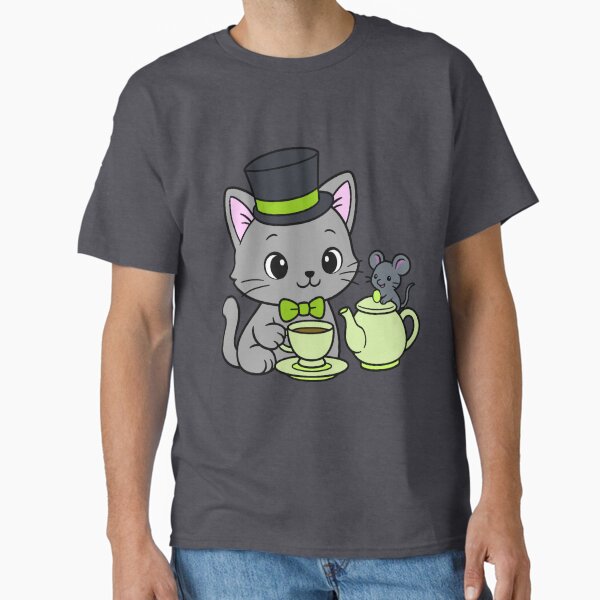 Item preview, Kitty Tea Party - Grey - Yellow Green designed and sold by AngelMiette.