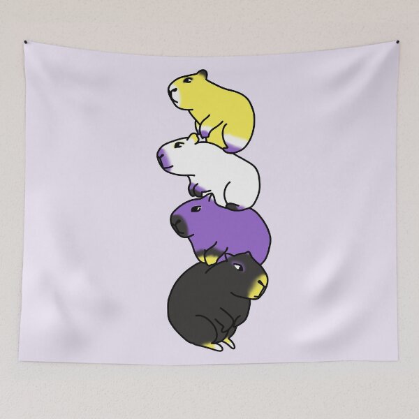 Item preview, Nonbinary Capybara designed and sold by chelsea125.