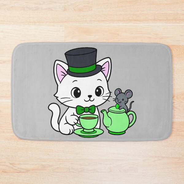 Item preview, Kitty Tea Party - White - Green designed and sold by AngelMiette.