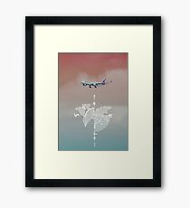 plane to destination Framed Print