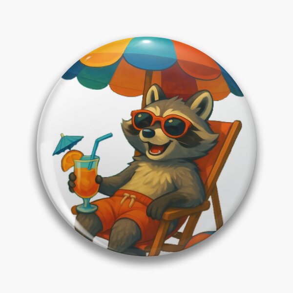 Item preview, Sunny Summer Raccoon designed and sold by Scribbles Aboo.