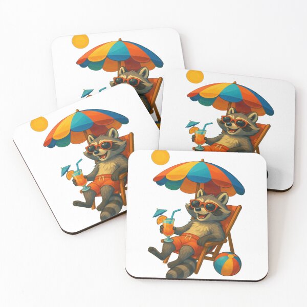 Item preview, Sunny Summer Raccoon designed and sold by Scribbles Aboo.