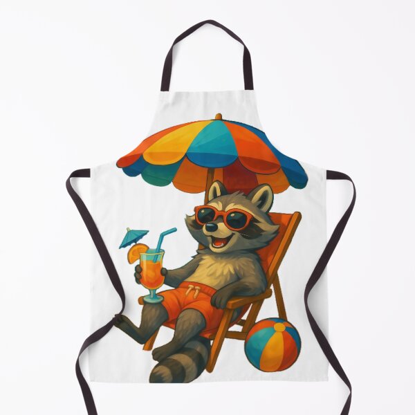 Item preview, Sunny Summer Raccoon designed and sold by Scribbles Aboo.
