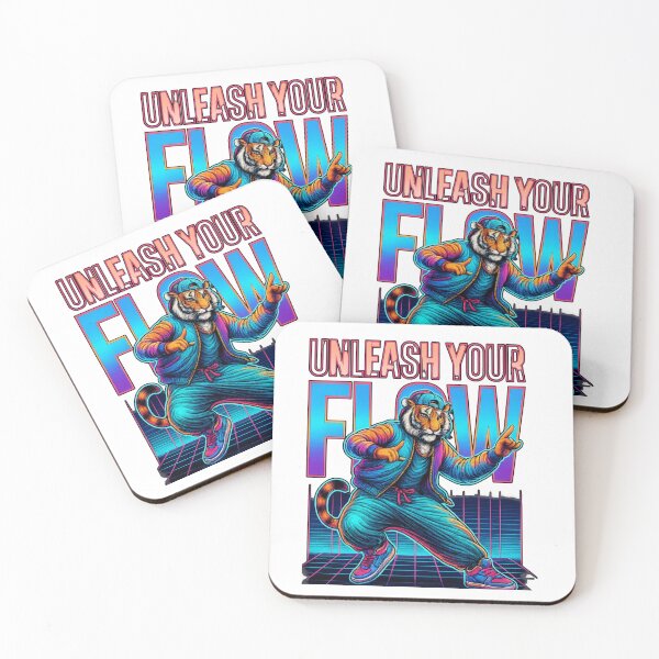 Item preview, Unleash Your Flow – Neon Tiger Dance Art designed and sold by JenniferCreaArte .