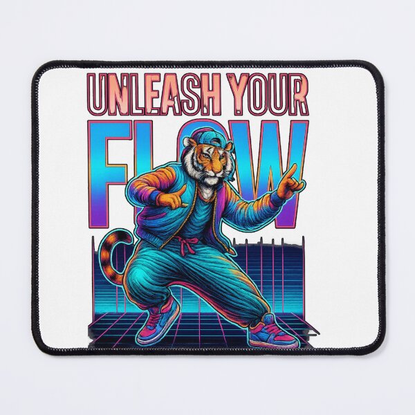 Item preview, Unleash Your Flow – Neon Tiger Dance Art designed and sold by JenniferCreaArte .
