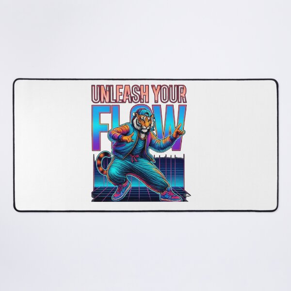 Item preview, Unleash Your Flow – Neon Tiger Dance Art designed and sold by JenniferCreaArte .