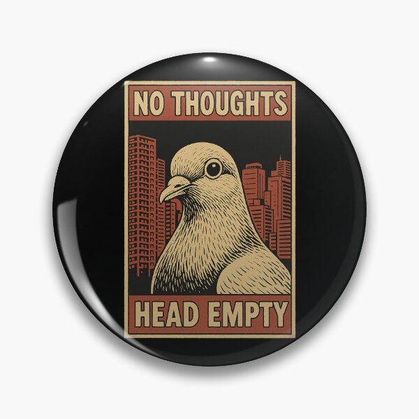 Item preview, No Thoughts Head Empty Pigeon T-Shirt designed and sold by queenzoid.
