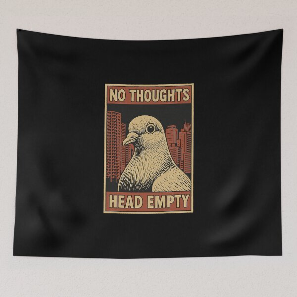 Item preview, No Thoughts Head Empty Pigeon T-Shirt designed and sold by queenzoid.