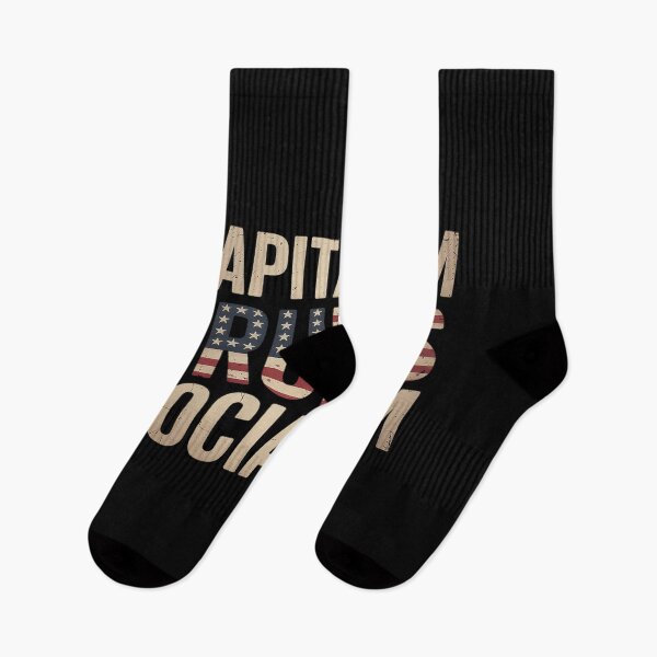 Item preview, Capitalism Trumps Socialism - US Flag Anti-Socialism designed and sold by splindoershop.