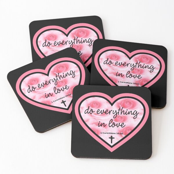 Item preview, Do Everything In Love, 1 Corinthians 16:14, Rose Filled Heart designed and sold by Scripture66.