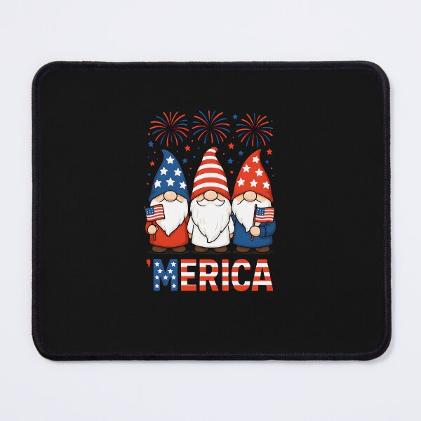 Item preview, Patriotic Gnomes Holding Flags Red White Blue USA Design designed and sold by facegm.