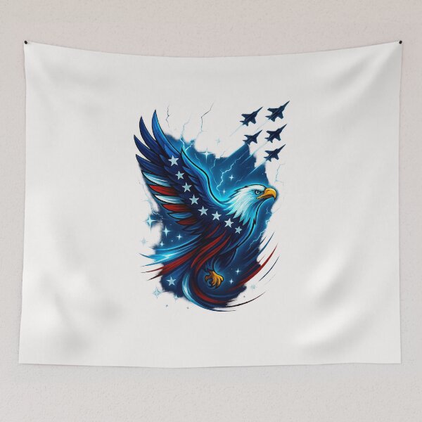 Item preview, Patriotic Red Blue USA Flag Fighter Jets 4th of July designed and sold by facegm.