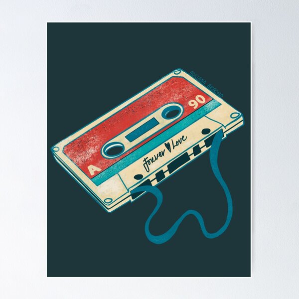 Item preview, Retro Red and blue Audio tape designed and sold by Adriana Bracho.